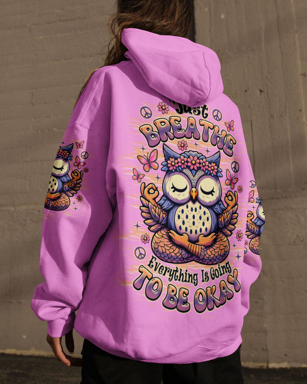 JUST BREATHE OWL ALL OVER PRINT - TLNZ0307251