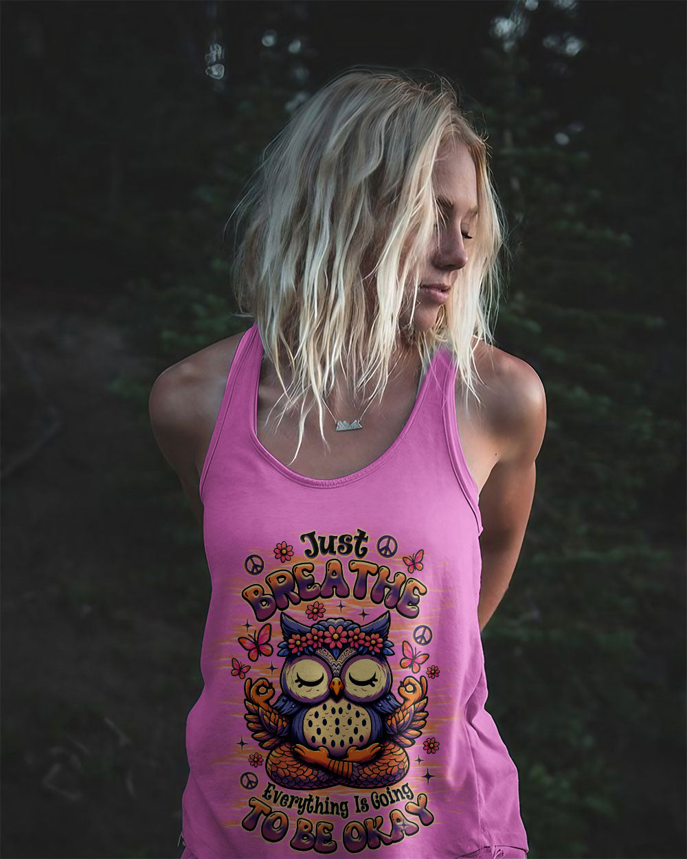 JUST BREATHE OWL ALL OVER PRINT - TLNZ0307251
