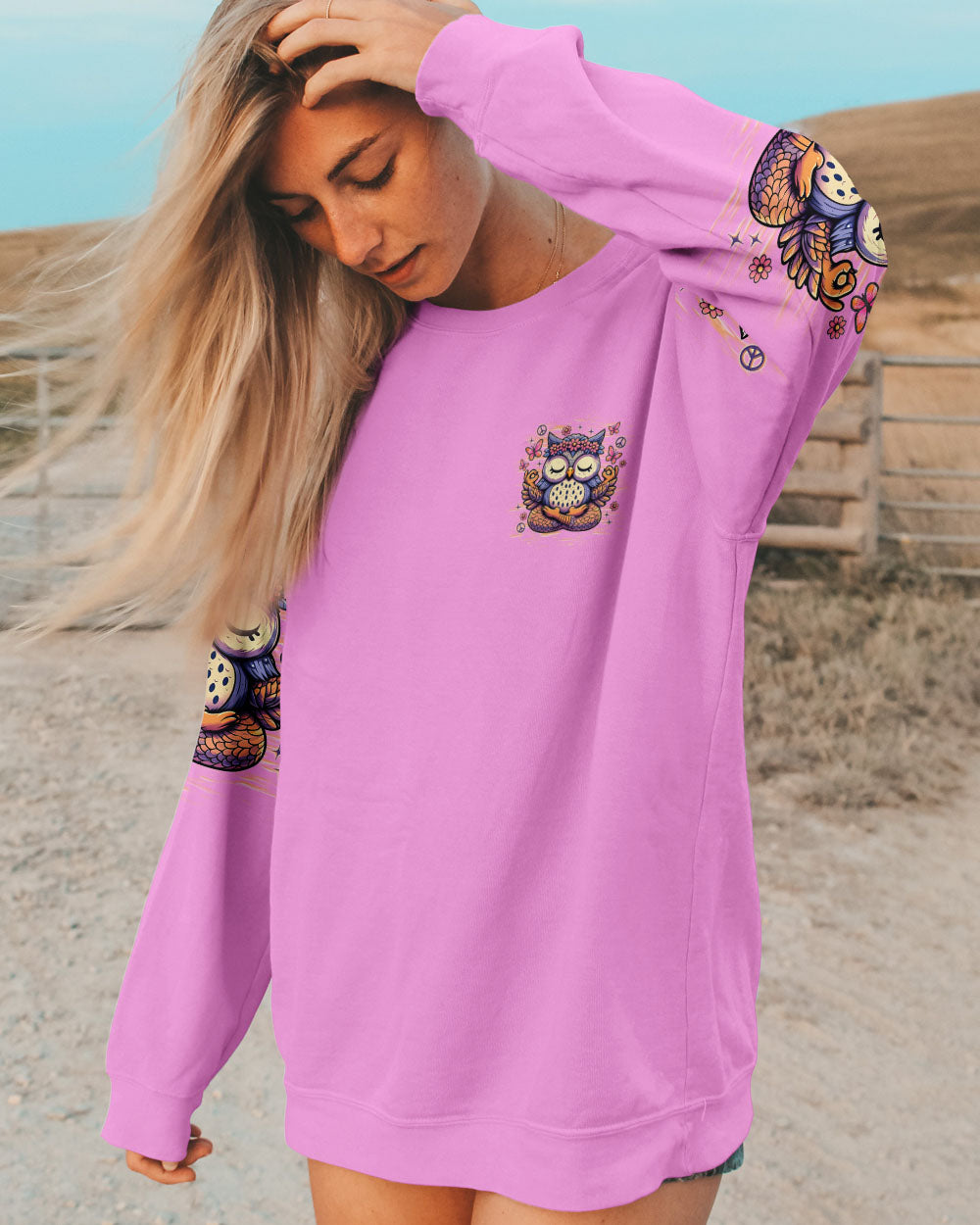 JUST BREATHE OWL ALL OVER PRINT - TLNZ0307251