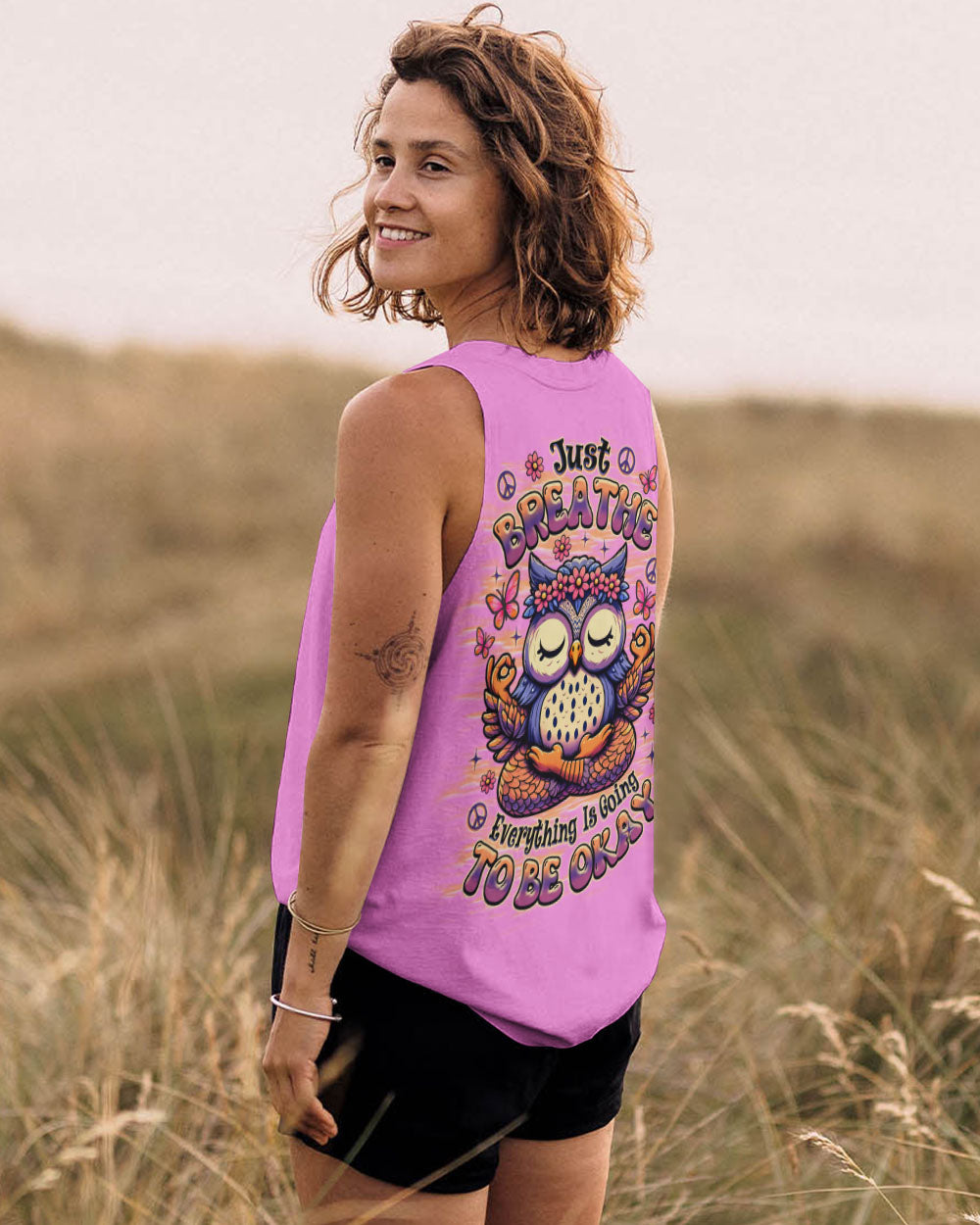 JUST BREATHE OWL ALL OVER PRINT - TLNZ0307251