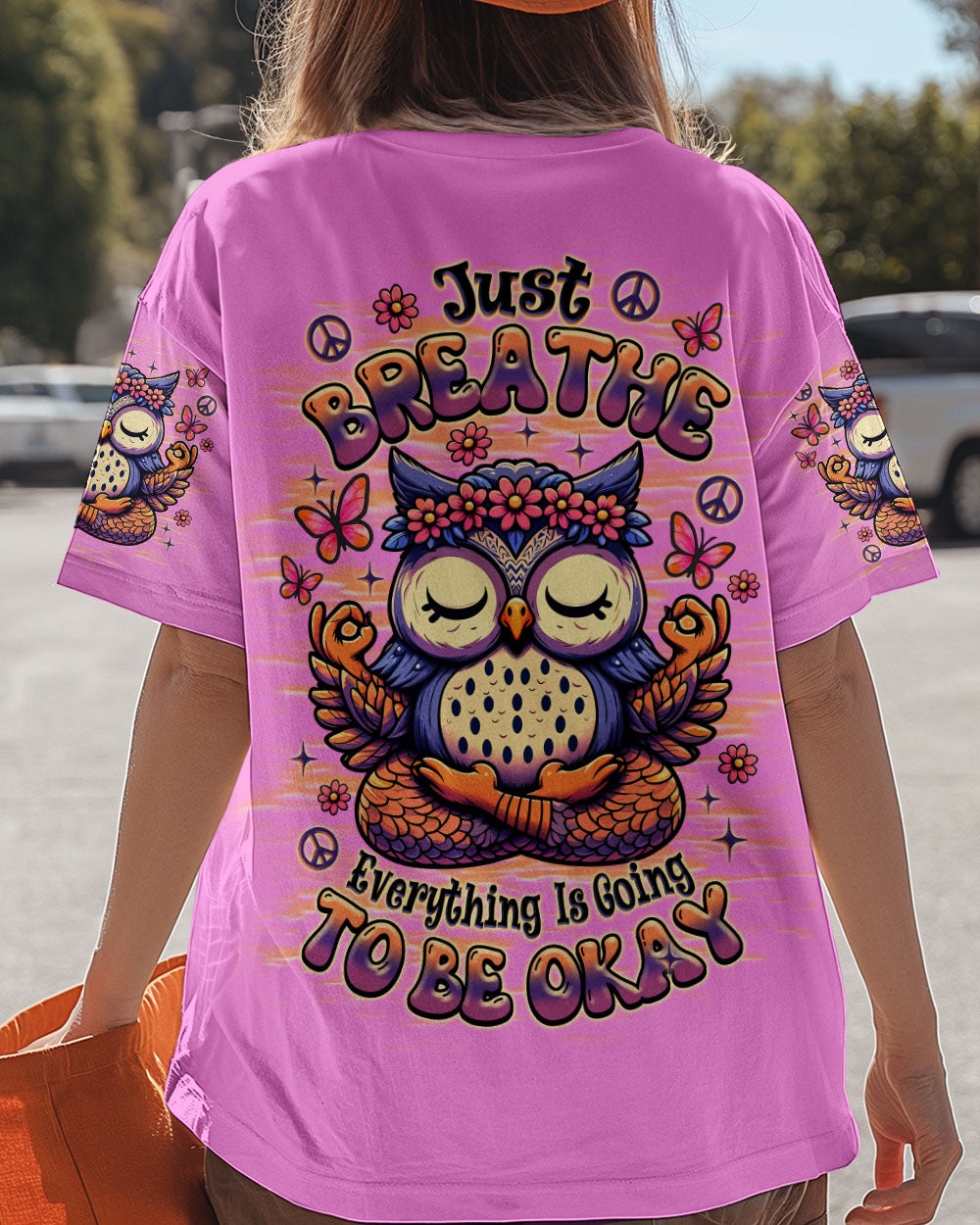 JUST BREATHE OWL ALL OVER PRINT - TLNZ0307251