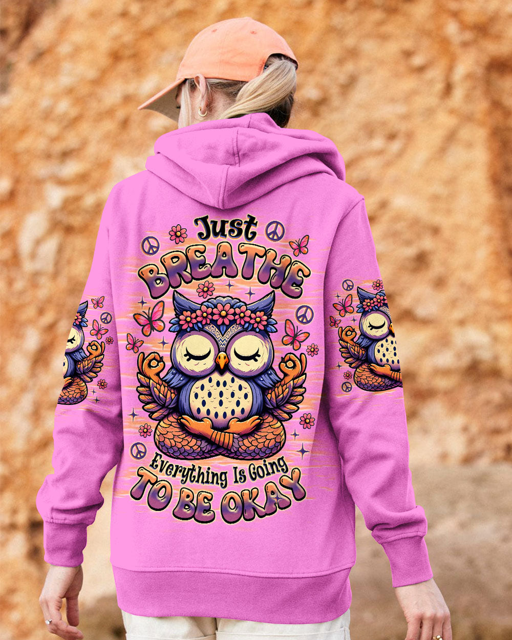 JUST BREATHE OWL ALL OVER PRINT - TLNZ0307251