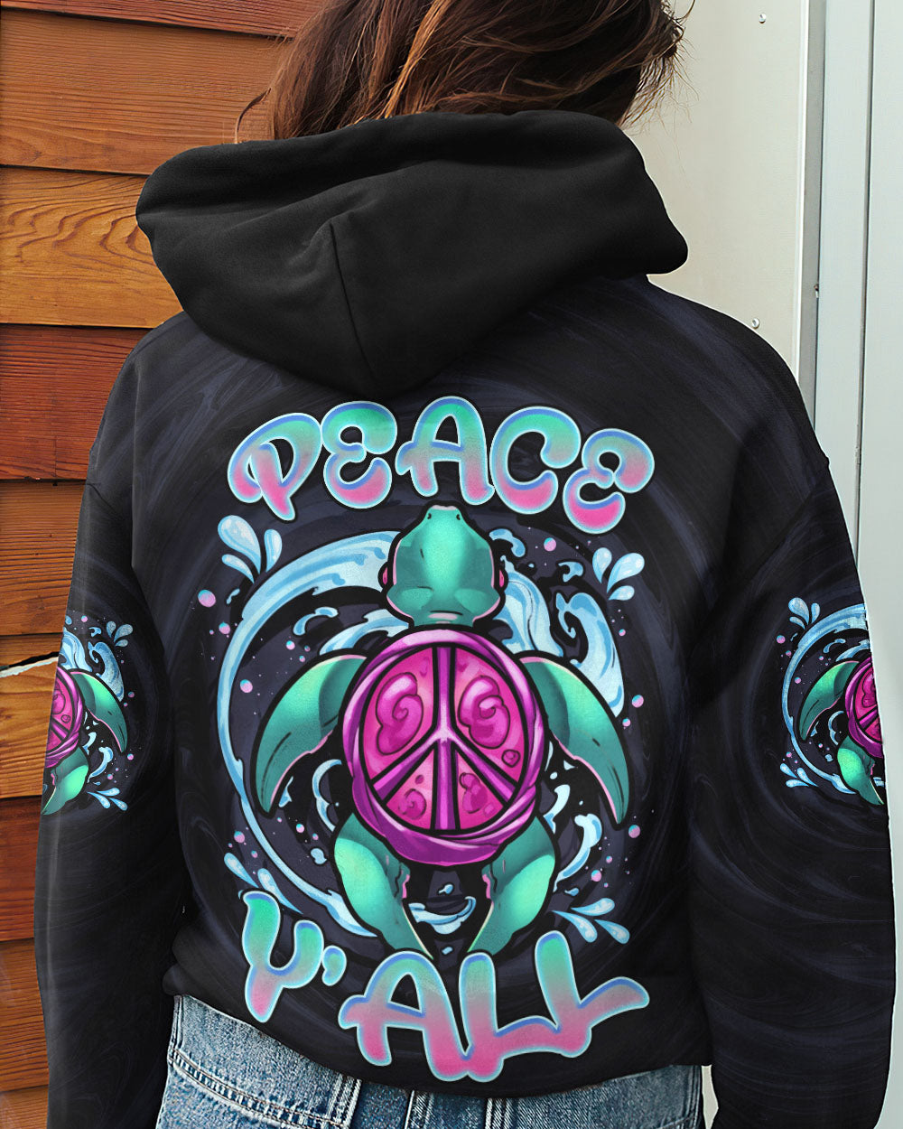 PEACE Y'ALL TURTLE ALL OVER PRINT - TLNZ0407231