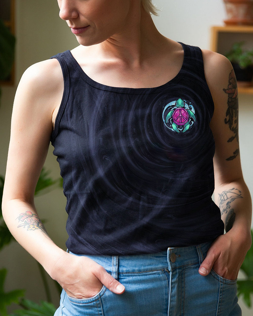 PEACE Y'ALL TURTLE ALL OVER PRINT - TLNZ0407231