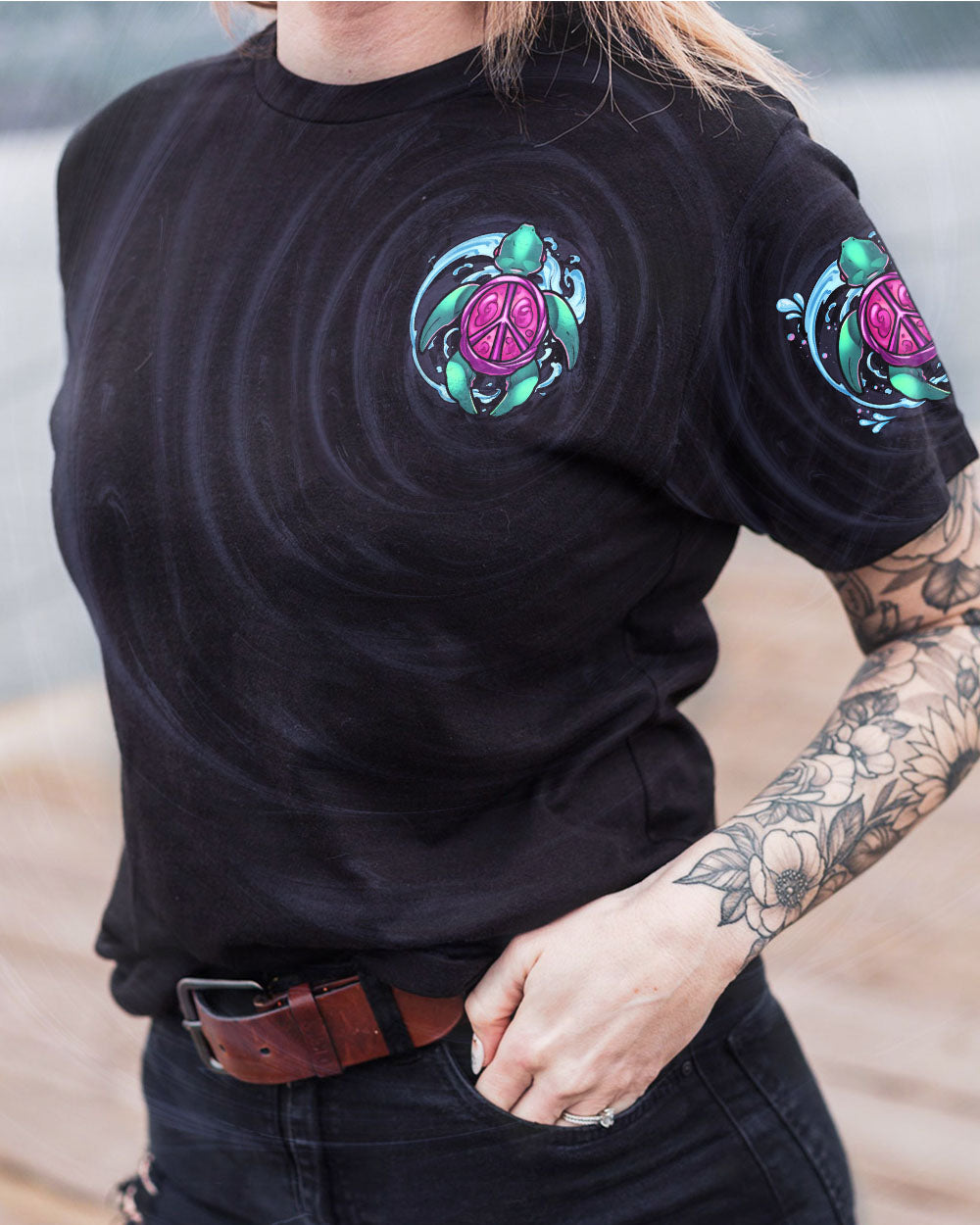 PEACE Y'ALL TURTLE ALL OVER PRINT - TLNZ0407231