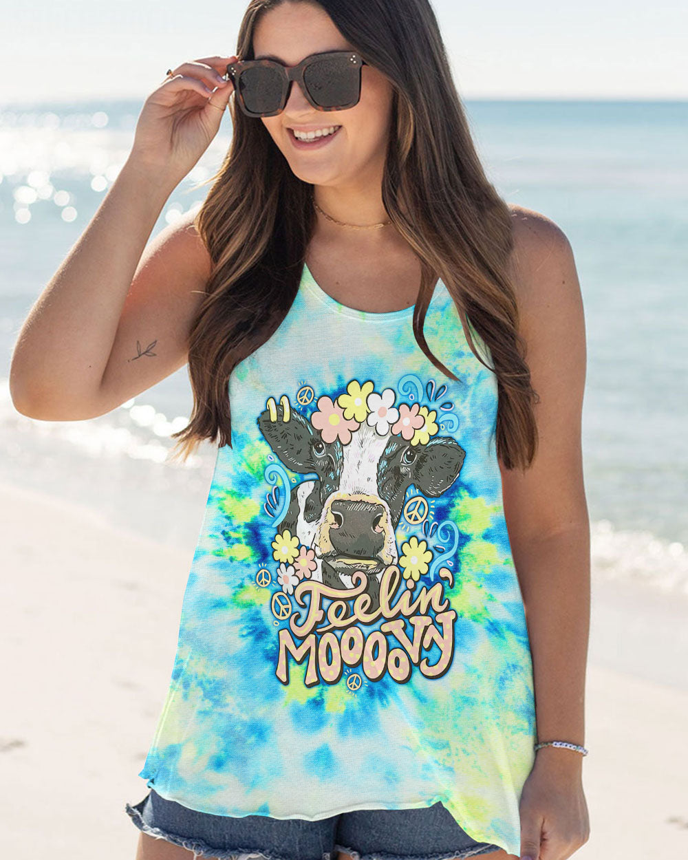 FEELING MOOVY COW TIE DYE ALL OVER PRINT - TLNZ0408232