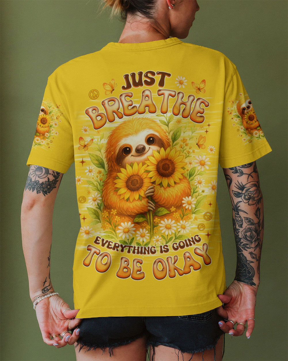JUST BREATHE SLOTH ALL OVER PRINT - TLNZ0509253