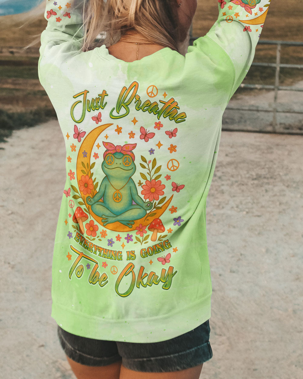 JUST BREATHE FROG ALL OVER PRINT - TLNZ0605253