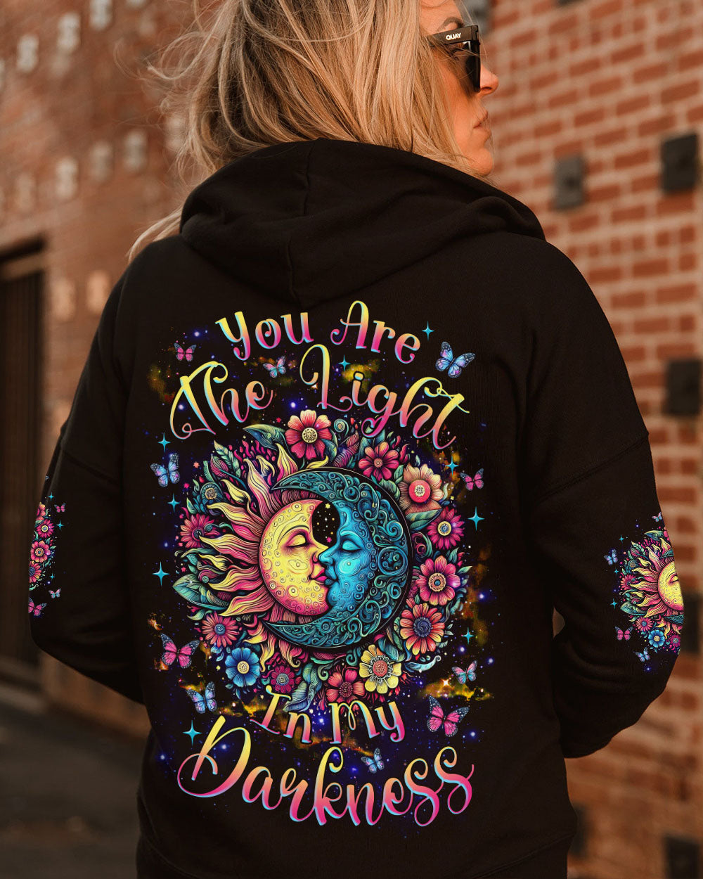 YOU ARE THE LIGHT IN MY DARKNESS SUN MOON FLOWER ALL OVER PRINT - TLNZ0606242