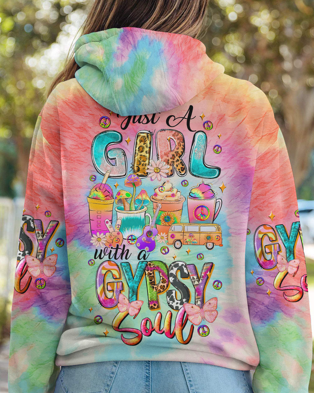 JUST A GIRL WITH A GYPSY SOUL TIE DYE ALL OVER PRINT - TLNZ0609231