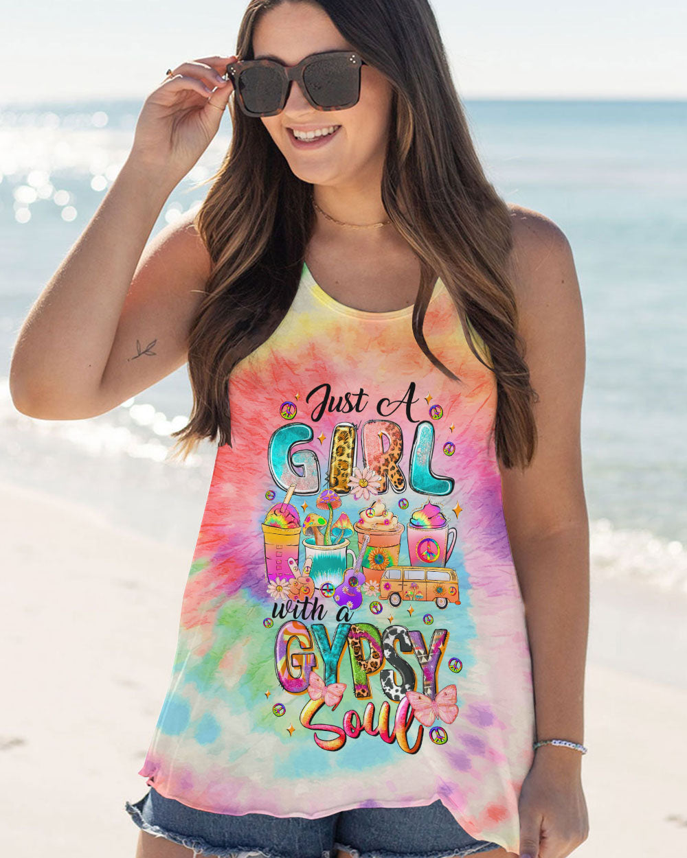 JUST A GIRL WITH A GYPSY SOUL TIE DYE ALL OVER PRINT - TLNZ0609231