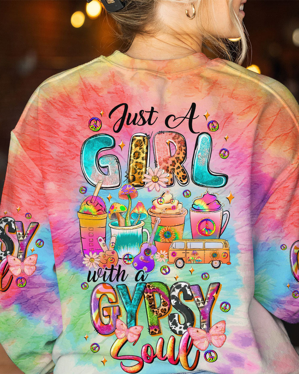 JUST A GIRL WITH A GYPSY SOUL TIE DYE ALL OVER PRINT - TLNZ0609231