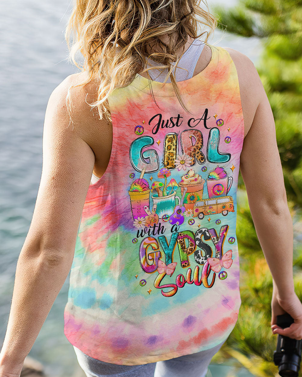 JUST A GIRL WITH A GYPSY SOUL TIE DYE ALL OVER PRINT - TLNZ0609231