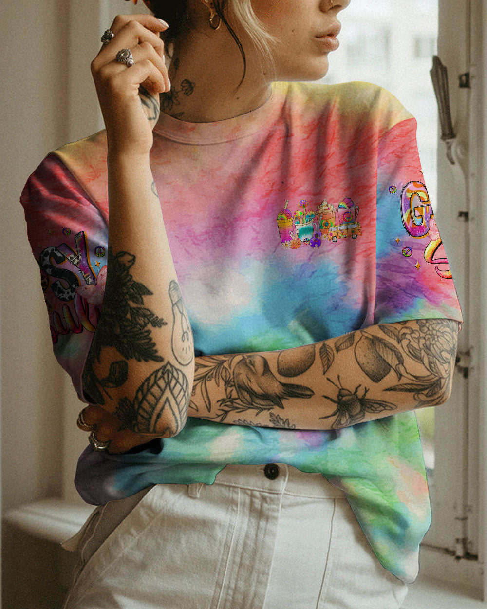 JUST A GIRL WITH A GYPSY SOUL TIE DYE ALL OVER PRINT - TLNZ0609231