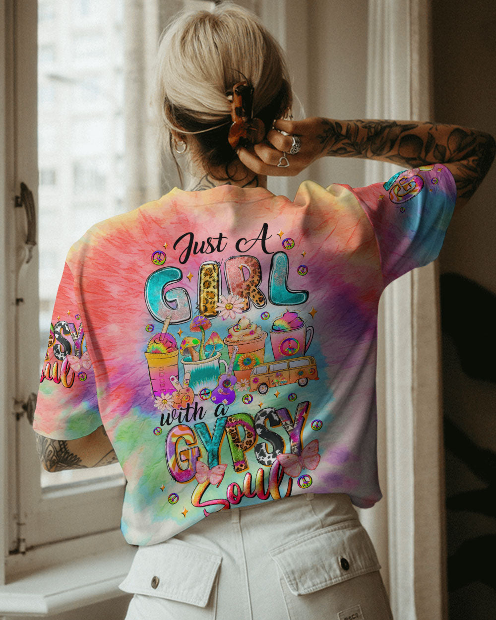 JUST A GIRL WITH A GYPSY SOUL TIE DYE ALL OVER PRINT - TLNZ0609231