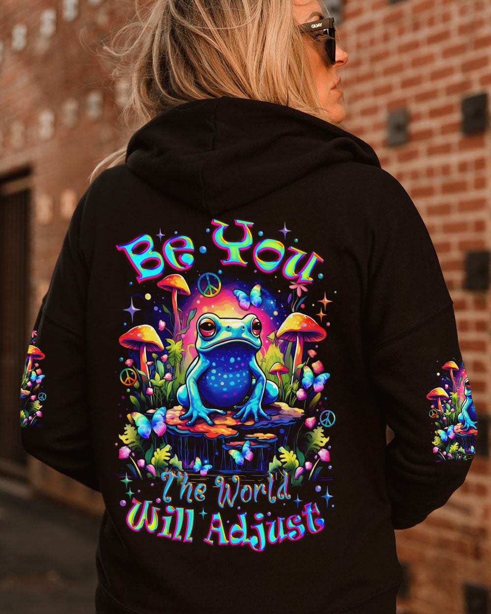 BE YOU THE WORLD WILL ADJUST FROG ALL OVER PRINT - TLNZ0612232