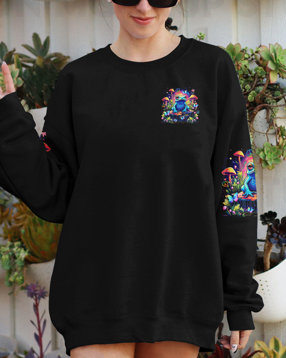 BE YOU THE WORLD WILL ADJUST FROG ALL OVER PRINT - TLNZ0612232
