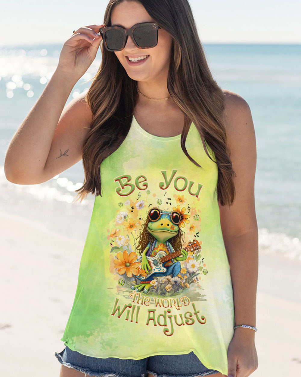 BE YOU THE WORLD WILL ADJUST FROG ALL OVER PRINT - TLNZ0709231
