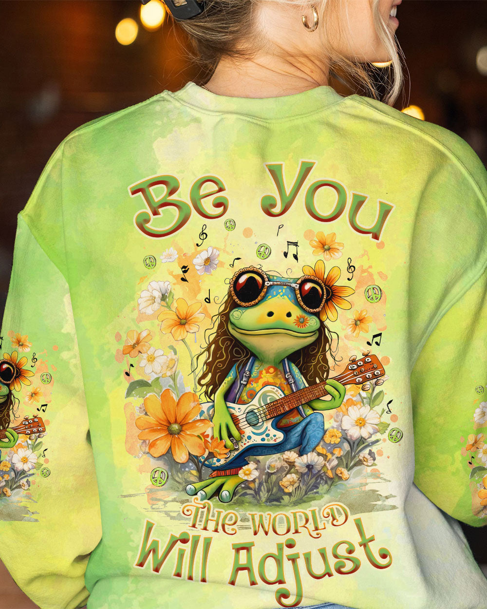 BE YOU THE WORLD WILL ADJUST FROG ALL OVER PRINT - TLNZ0709231