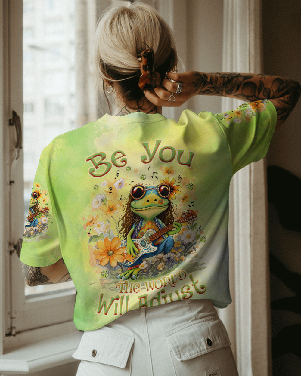 BE YOU THE WORLD WILL ADJUST FROG ALL OVER PRINT - TLNZ0709231