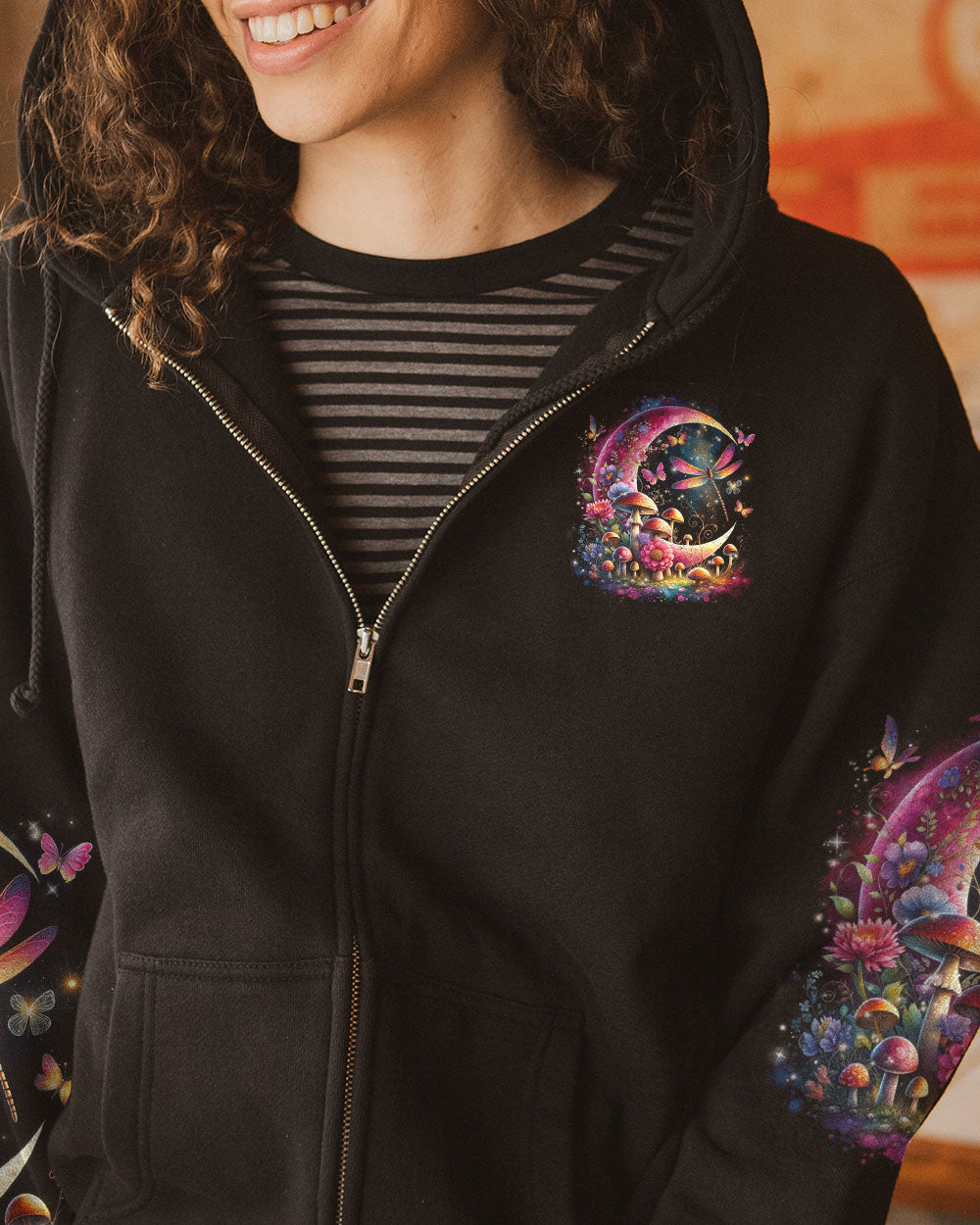 JUST BREATHE DRAGONFLY CRESCENT MOON ALL OVER PRINT - TLNZ0712234