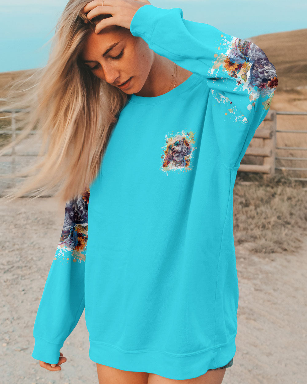DON'T WORRY BE HIPPIE POODLE DOG ALL OVER PRINT - TLNZ0805243