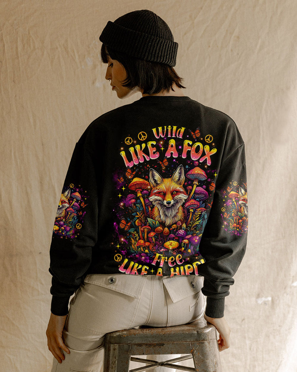 WILD LIKE A FOX FREE LIKE A HIPPIE ALL OVER PRINT -  TLNZ0807252