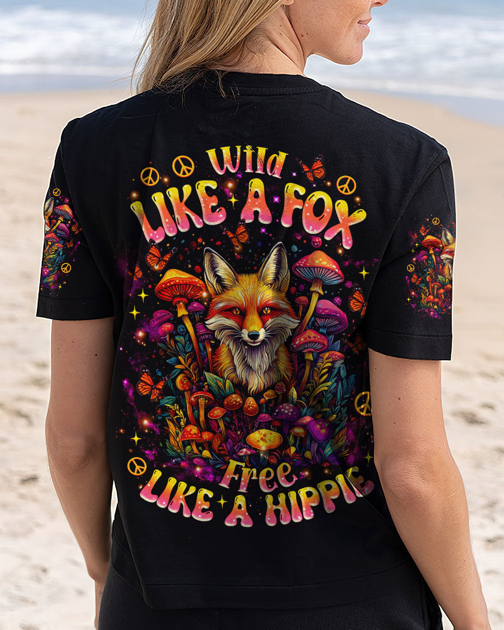 WILD LIKE A FOX FREE LIKE A HIPPIE ALL OVER PRINT -  TLNZ0807252