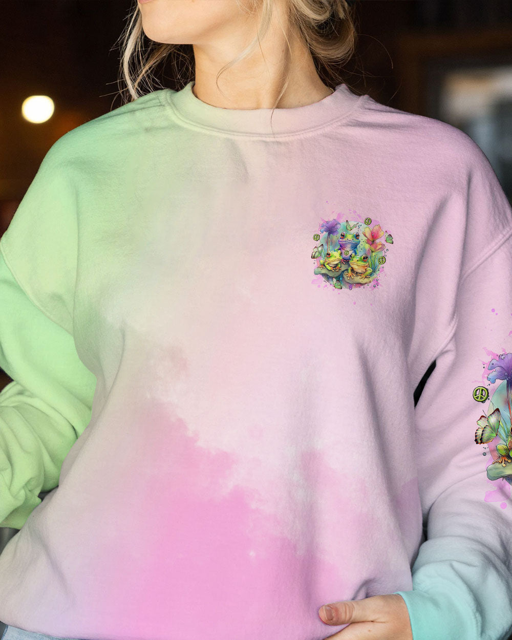 BE YOU THE WORLD WILL ADJUST FROG ALL OVER PRINT - TLNZ0812231