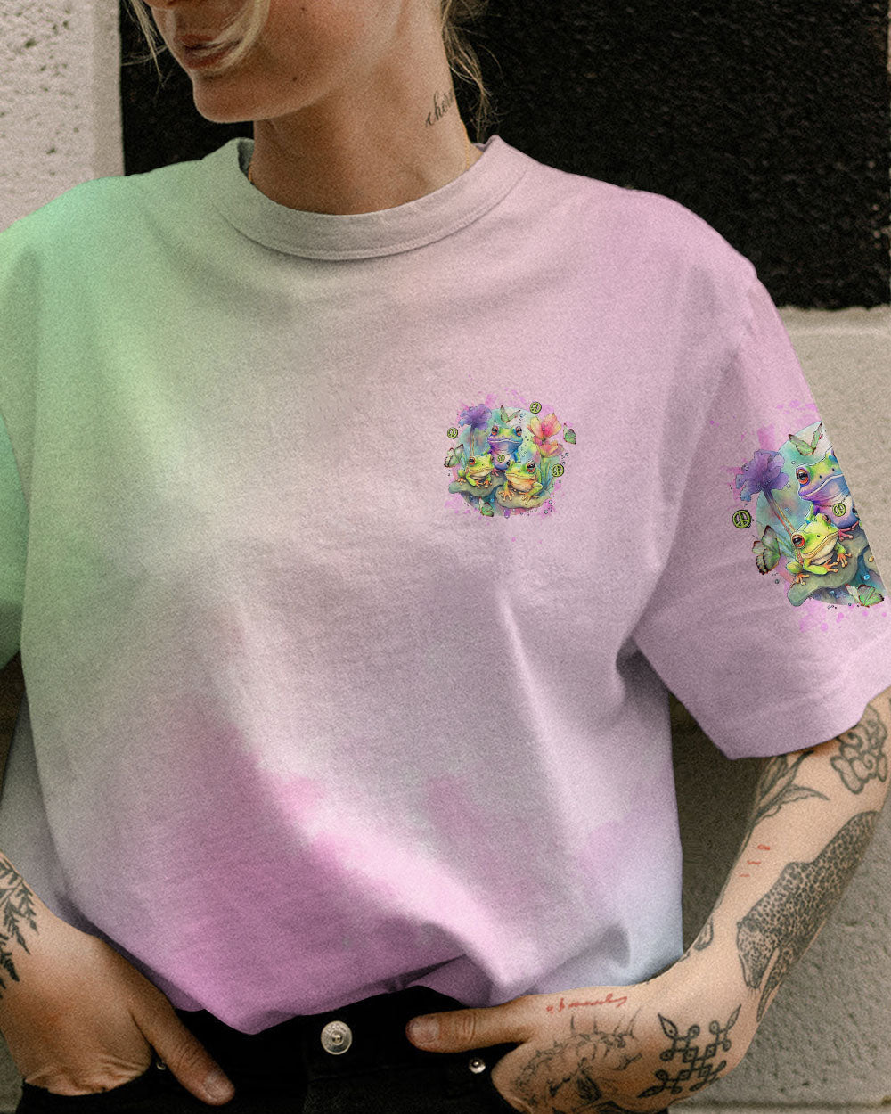 BE YOU THE WORLD WILL ADJUST FROG ALL OVER PRINT - TLNZ0812231