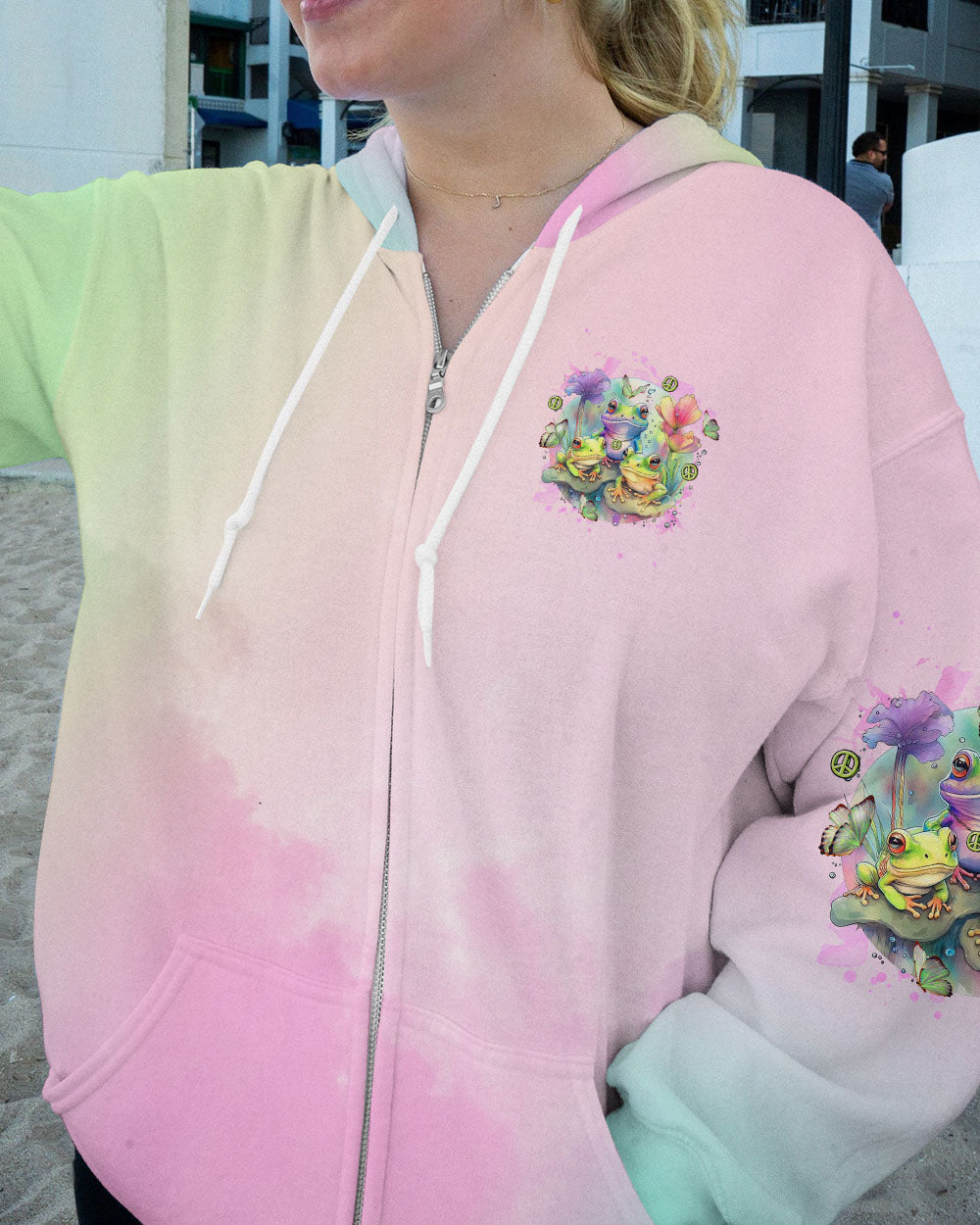 BE YOU THE WORLD WILL ADJUST FROG ALL OVER PRINT - TLNZ0812231