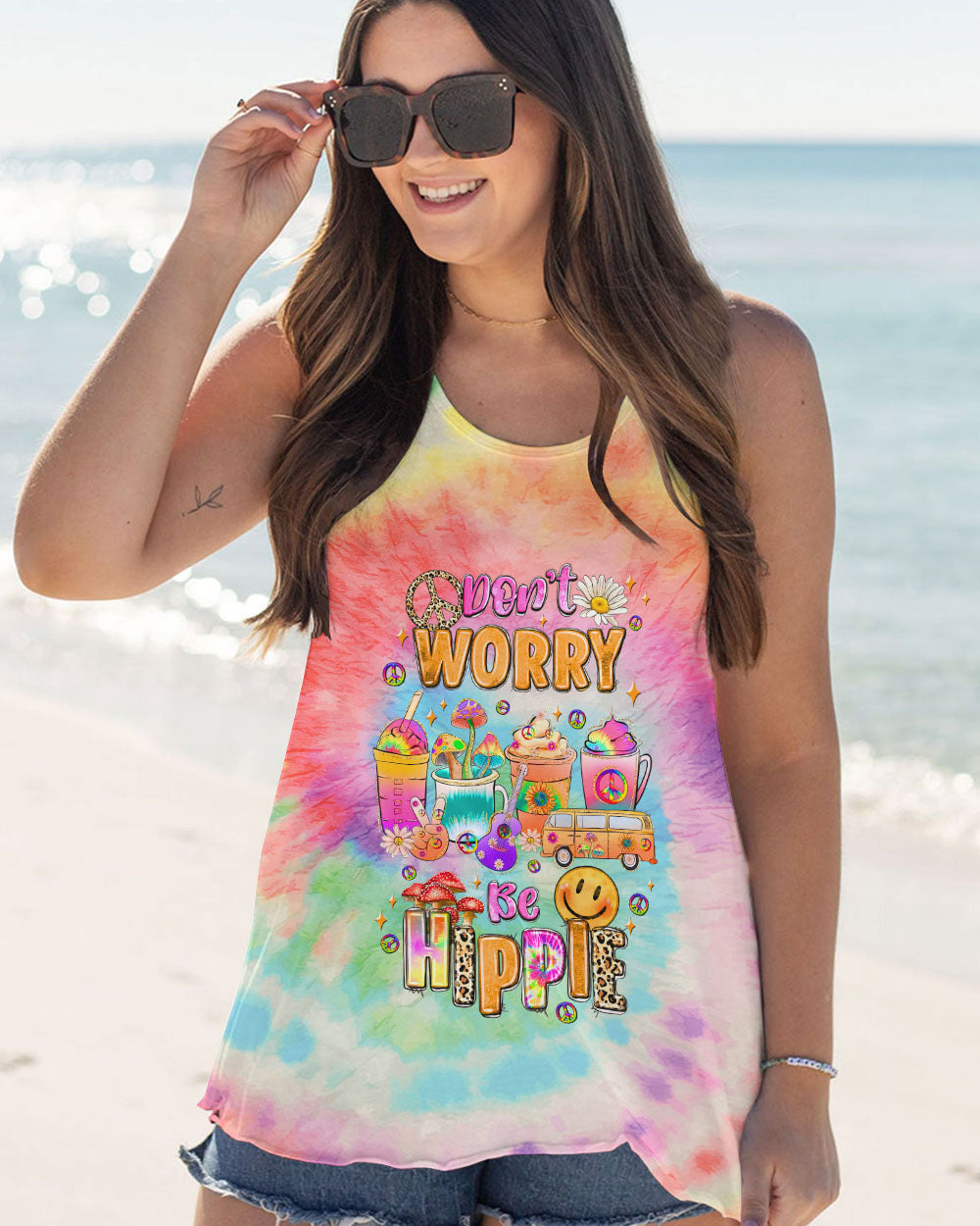 DON'T WORRY BE HIPPIE ALL OVER PRINT - TLNZ0908232