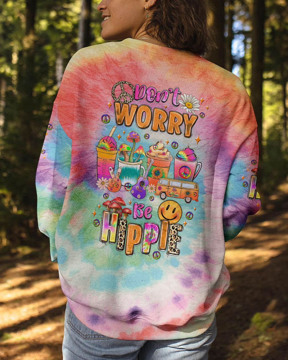 DON'T WORRY BE HIPPIE ALL OVER PRINT - TLNZ0908232