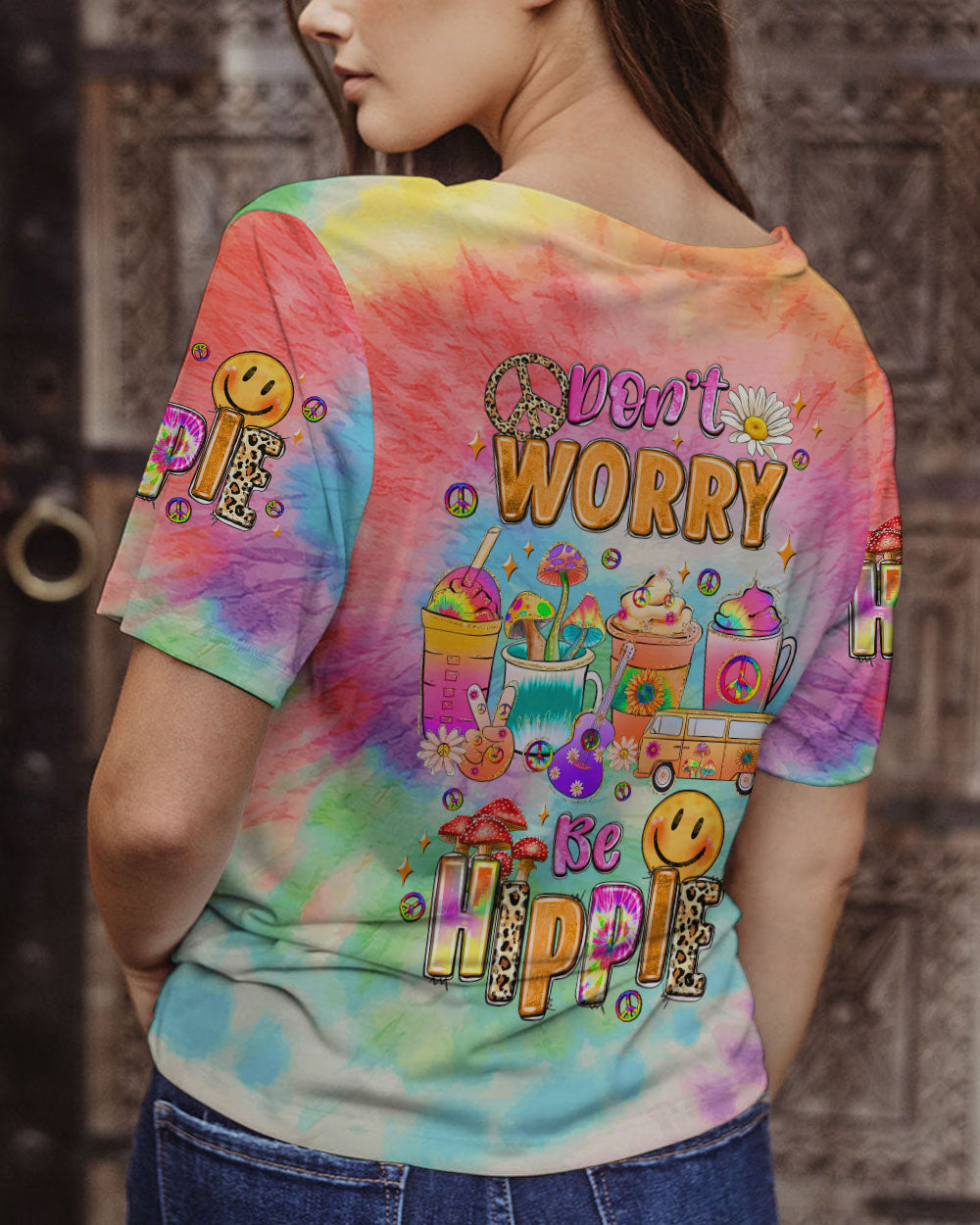 DON'T WORRY BE HIPPIE ALL OVER PRINT - TLNZ0908232