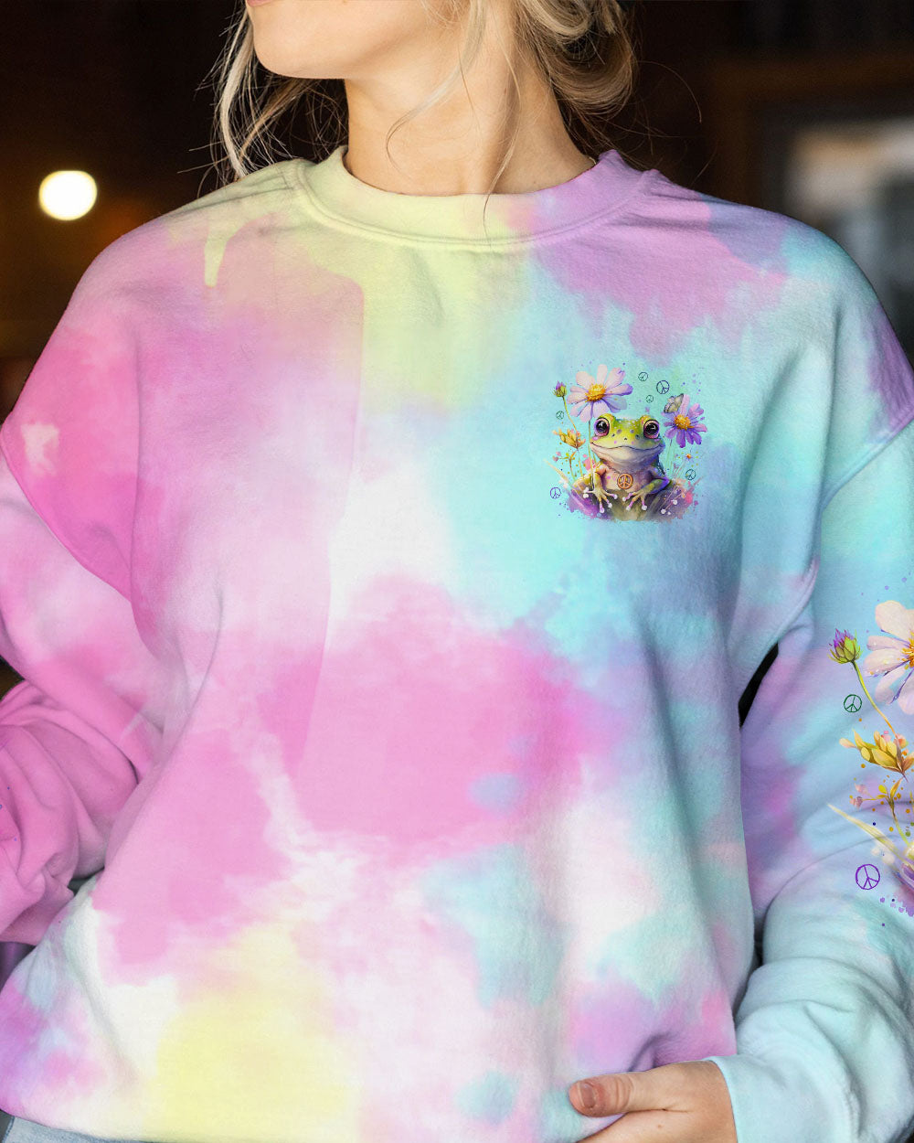 BE YOU THE WORLD WILL ADJUST FROG ALL OVER PRINT - TLNZ0912234