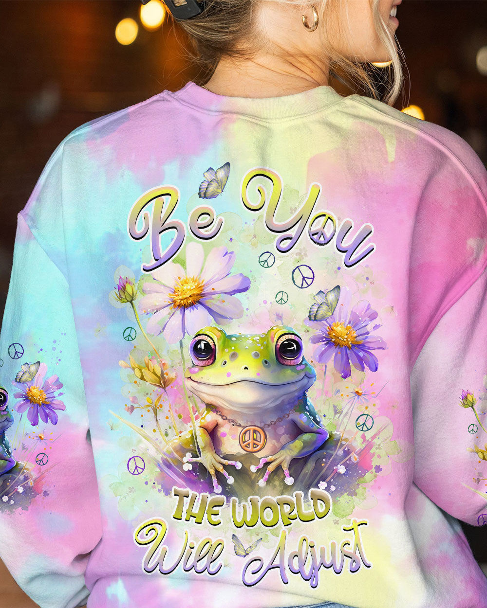 BE YOU THE WORLD WILL ADJUST FROG ALL OVER PRINT - TLNZ0912234