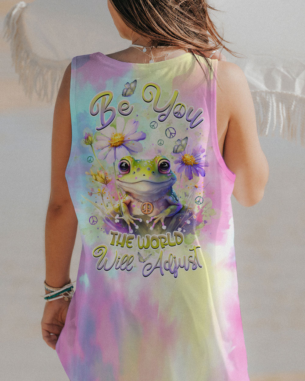 BE YOU THE WORLD WILL ADJUST FROG ALL OVER PRINT - TLNZ0912234