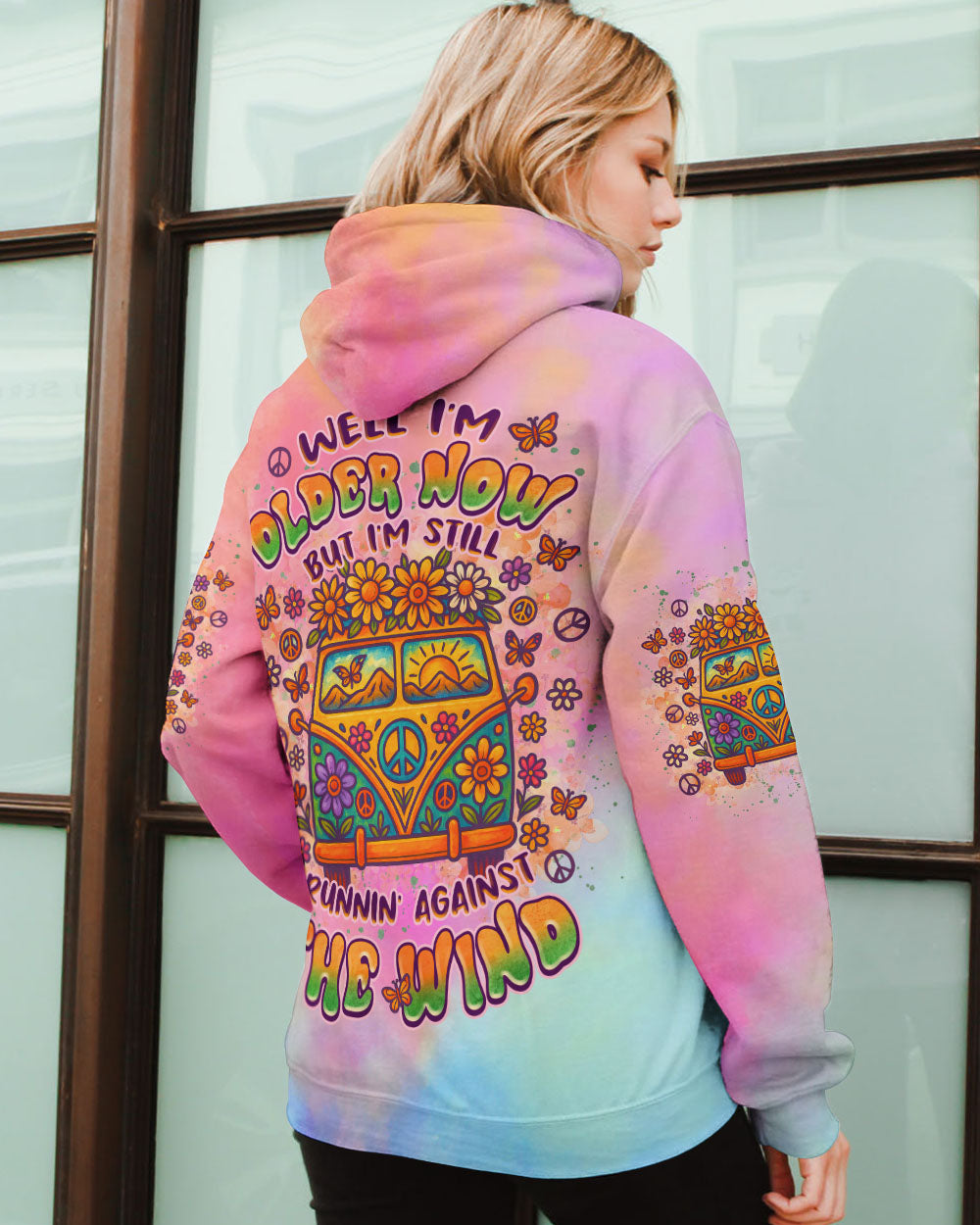 RUNNING AGAINST THE WIND CAR TIE DYE ALL OVER PRINT  - TLNZ1004253