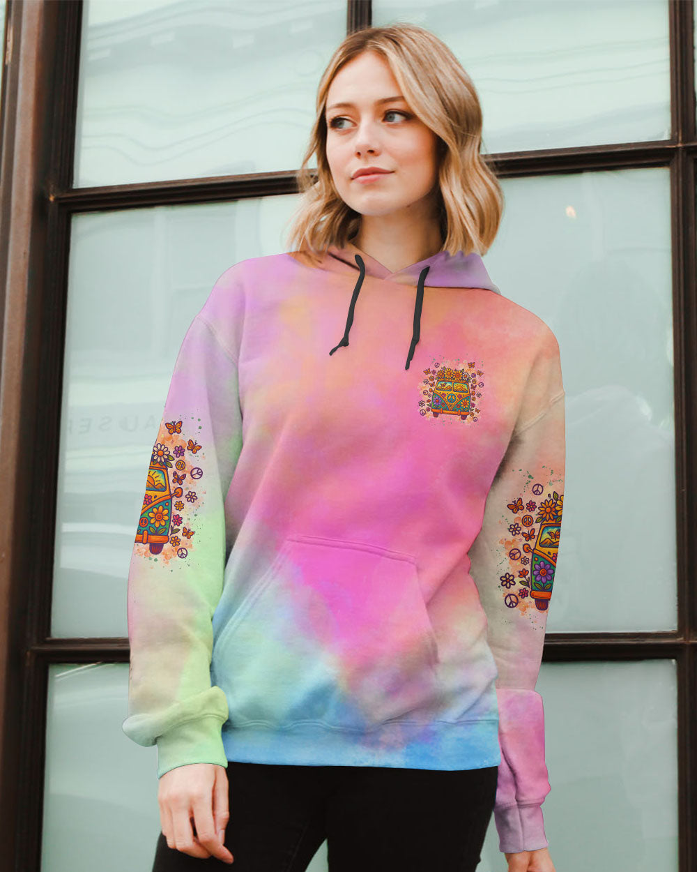 RUNNING AGAINST THE WIND CAR TIE DYE ALL OVER PRINT  - TLNZ1004253