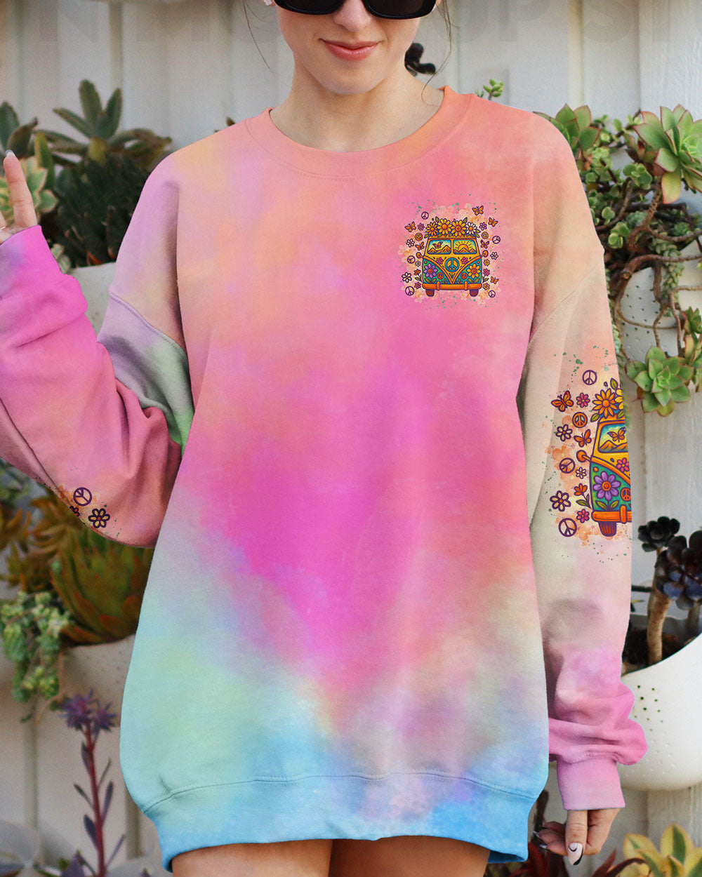 RUNNING AGAINST THE WIND CAR TIE DYE ALL OVER PRINT  - TLNZ1004253