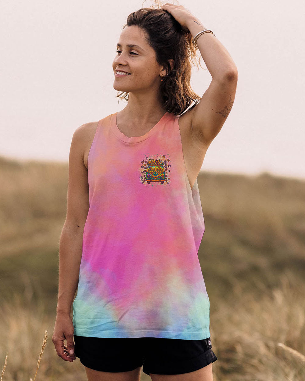 RUNNING AGAINST THE WIND CAR TIE DYE ALL OVER PRINT  - TLNZ1004253