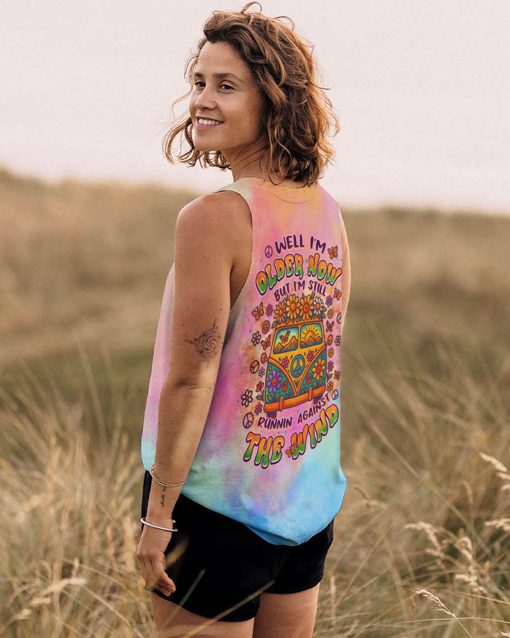 RUNNING AGAINST THE WIND CAR TIE DYE ALL OVER PRINT  - TLNZ1004253