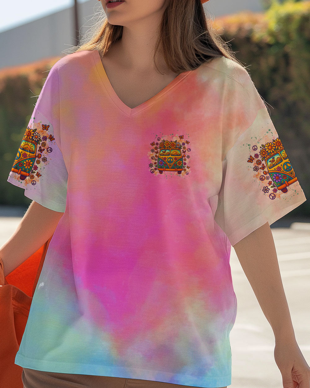RUNNING AGAINST THE WIND CAR TIE DYE ALL OVER PRINT  - TLNZ1004253