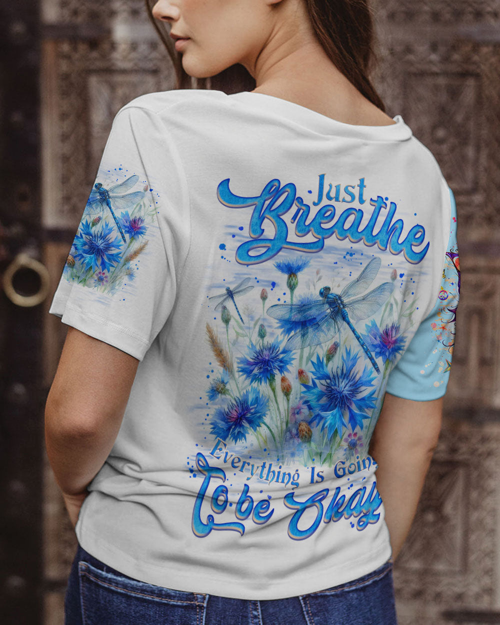JUST BREATHE DRAGONFLY ALL OVER PRINT - TLNZ1008242