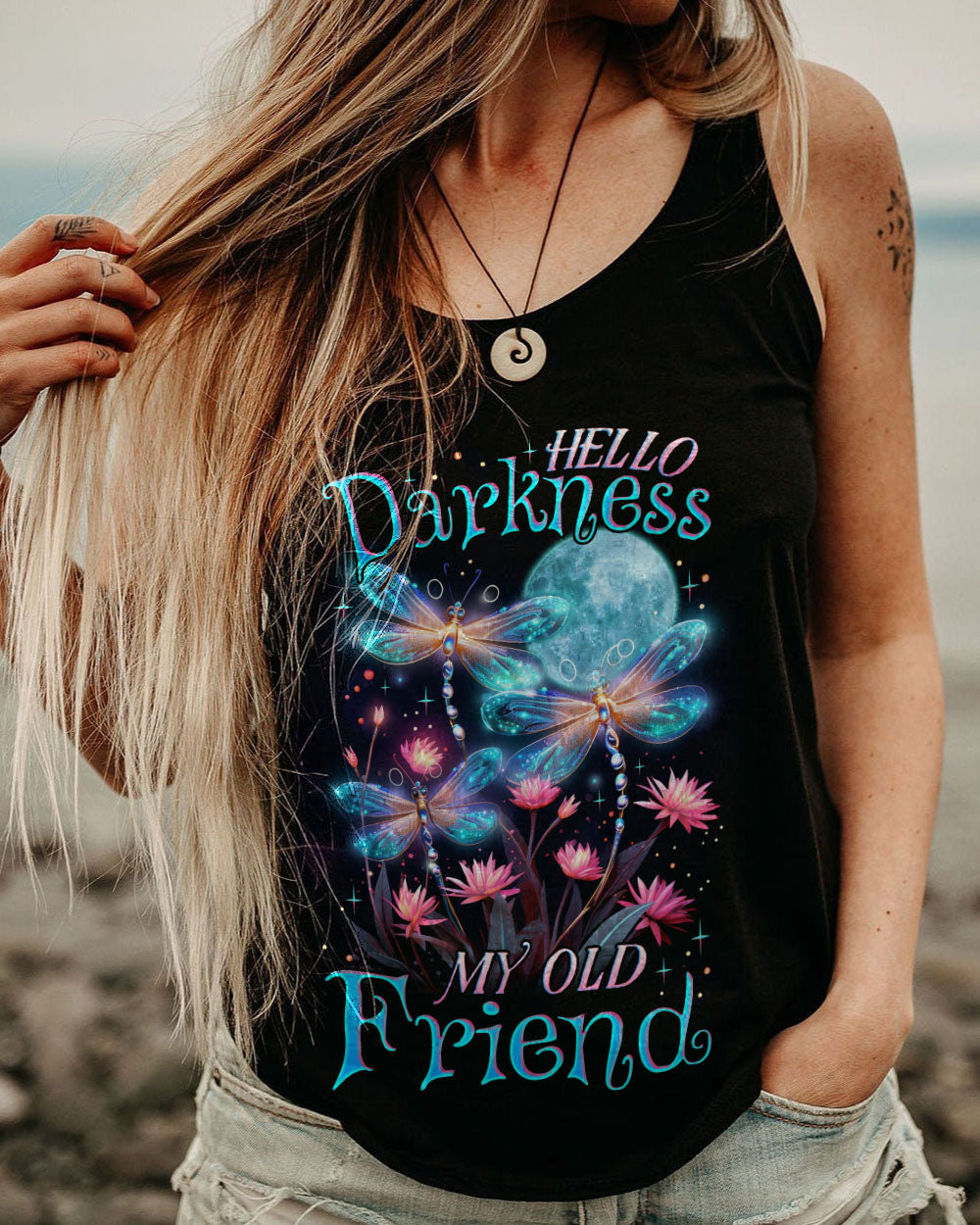 HELLO DARKNESS MY OLD FRIEND DRAGONFLY ALL OVER PRINT - TLNZ1107233