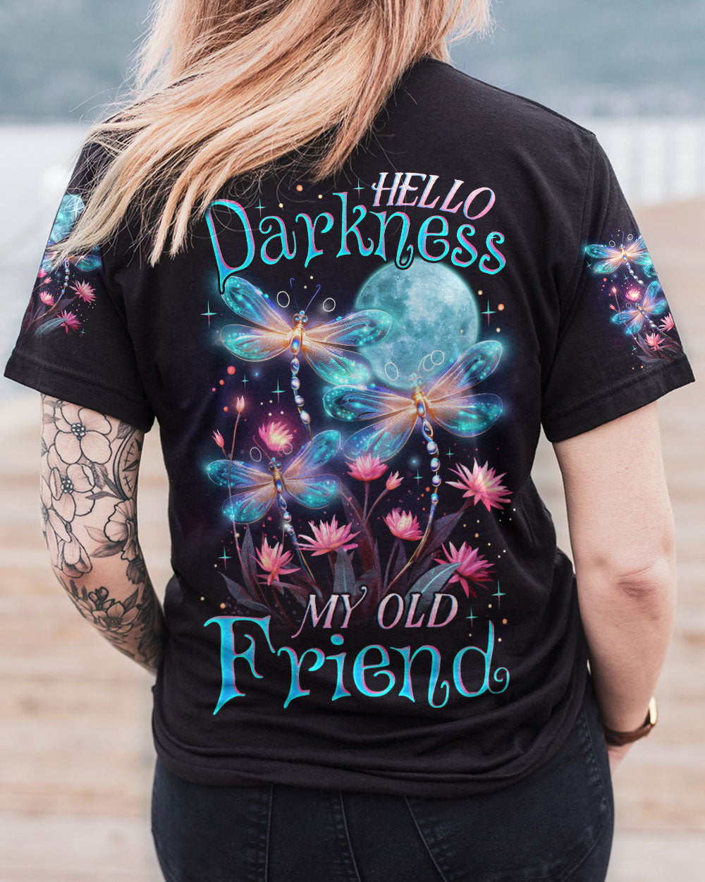 HELLO DARKNESS MY OLD FRIEND DRAGONFLY ALL OVER PRINT - TLNZ1107233