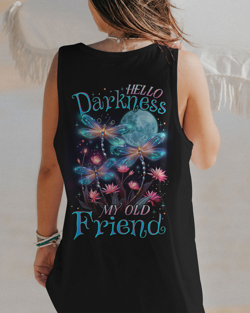 HELLO DARKNESS MY OLD FRIEND DRAGONFLY ALL OVER PRINT - TLNZ1107233