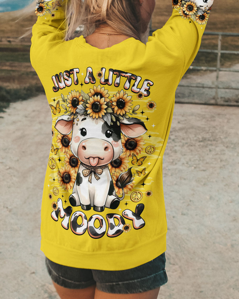 JUST A LITTLE MOODY COW ALL OVER PRINT - TLNZ1108253