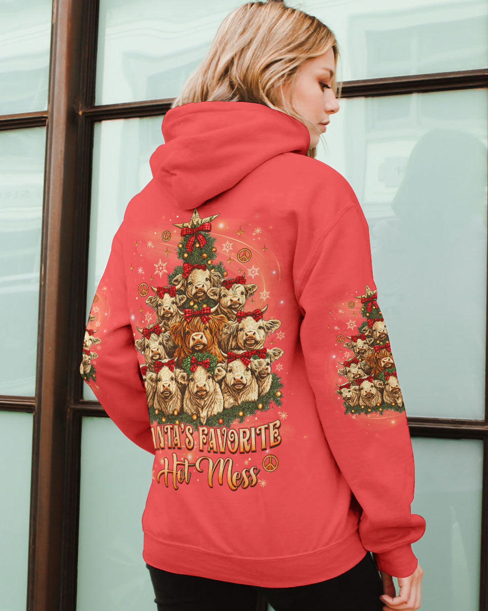 SANTA'S FAVORITE HOT MESS COW CHRISTMAS ALL OVER PRINT  - TLNZ1111241