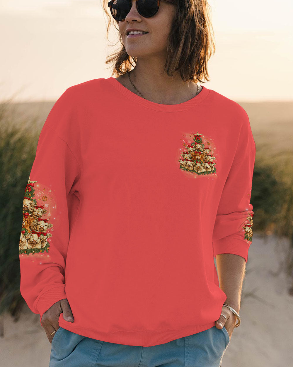 SANTA'S FAVORITE HOT MESS COW CHRISTMAS ALL OVER PRINT  - TLNZ1111241